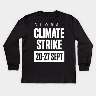 Global Climate Strike Kids Long Sleeve T-Shirt